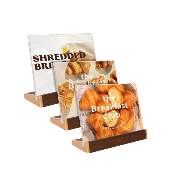 3 Pack 5X7 Acrylic Sign Holder Horizontal Tabletop Sign Display Frame for Coffee Shop/Restaurant Menu Stall/Exhibitions/Hotel/Office/Counter Display Show Holder