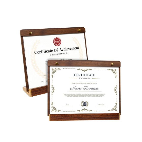 2 Pack Acrylic Sign Holder 8.5 x 11 Tabletop Clear Horizontal Sign Display Stand for Stall Store/Hotel/Restaurant Menu Counter Office Event Note Show Holder